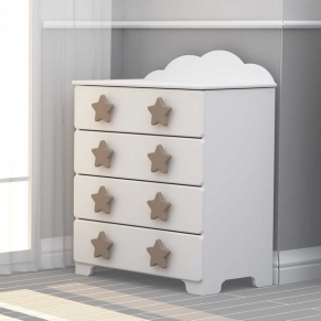 Bambino Casa Stelle Grandi Felici Tortora - Комод Капучино